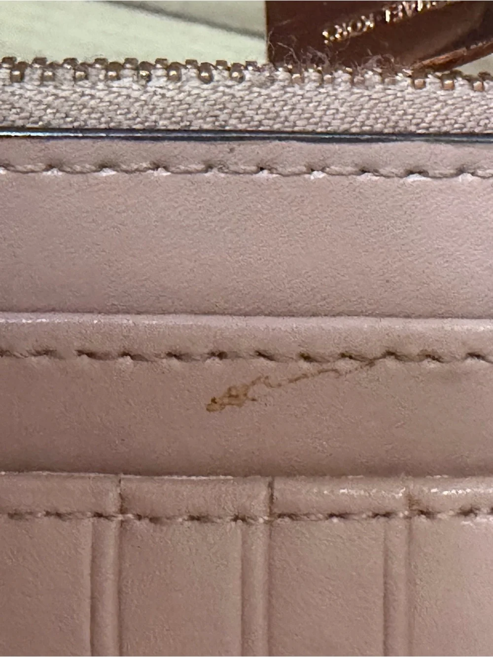 Michael Kors Pink & Cream Colorblock Leather Wristlet